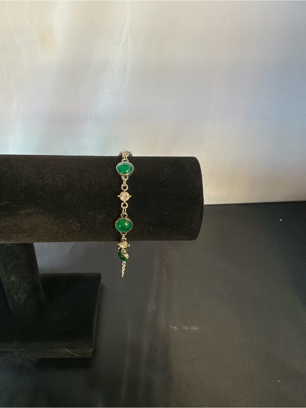 Elegant Green Stone Bracelet - Women Jewelry